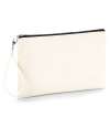 W520 Westford Mill Canvas Wristlet Pouch Natural / Black colour image